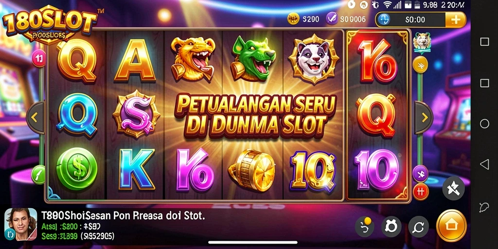 Screenshot gameplay 180SLOT dengan elemen petualangan yang menarik.
