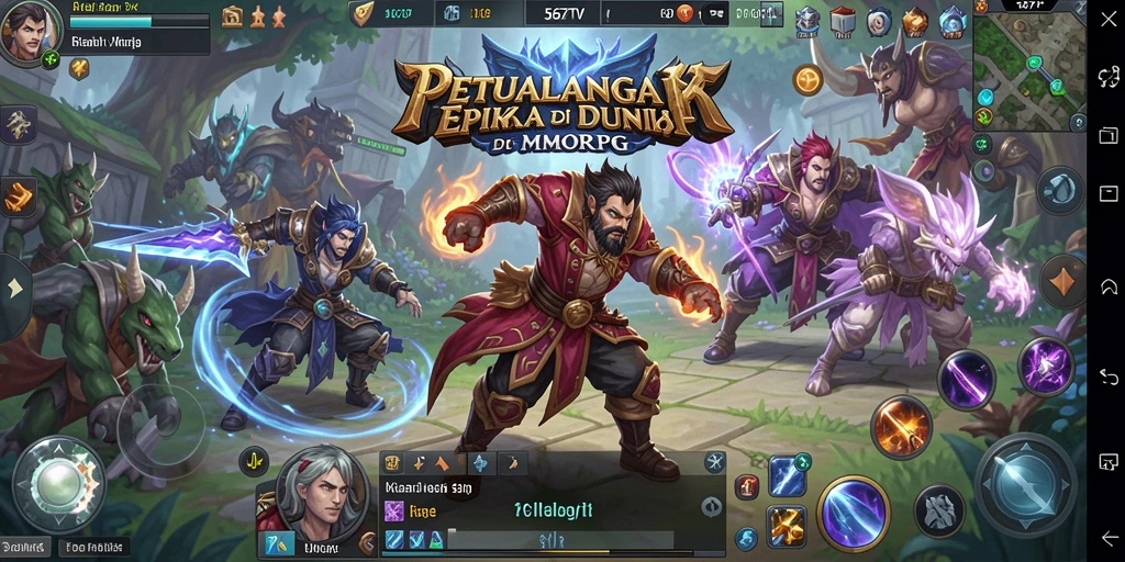 Screenshot gameplay 567TV menampilkan aksi seru dalam dunia MMORPG.