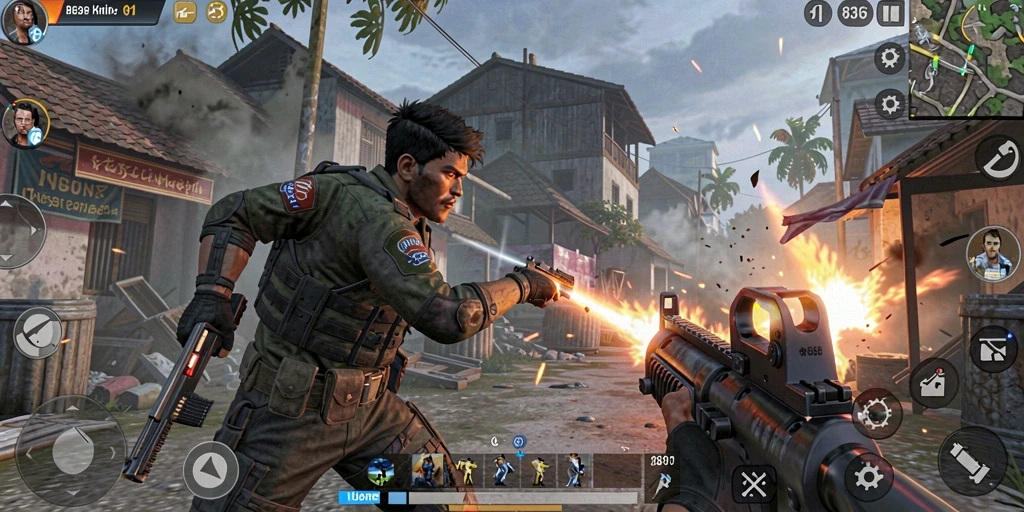 Gameplay seru dalam 8364 dengan aksi tembak-menembak