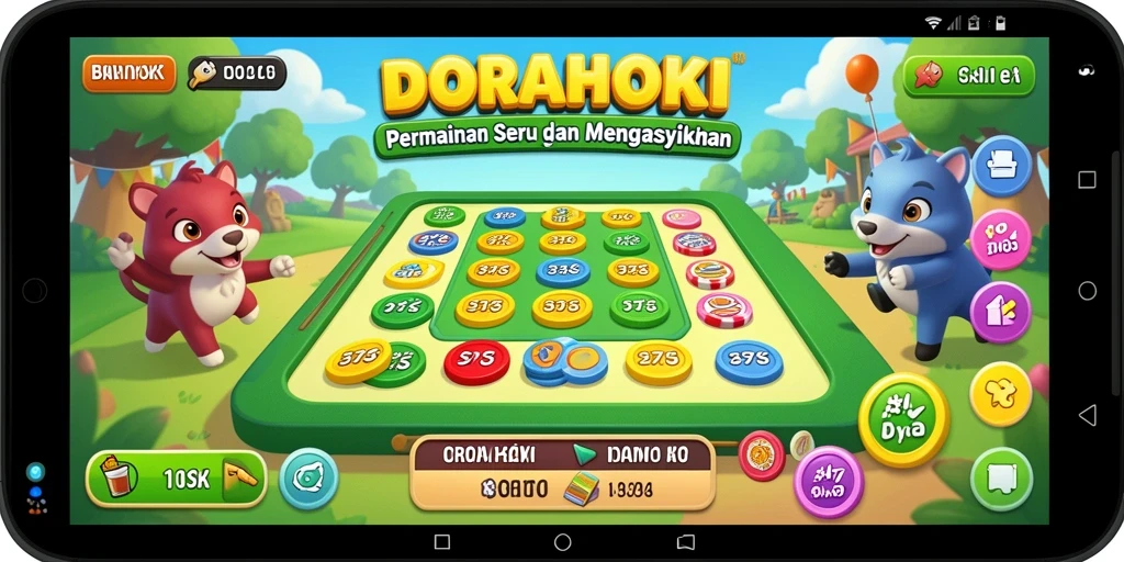 Tampilan gameplay DORAHOKI yang menarik dan interaktif.