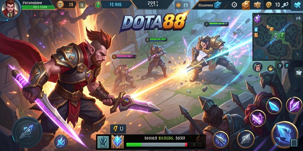 Gameplay intens DOTA88 dalam aksi Battle Royale.
