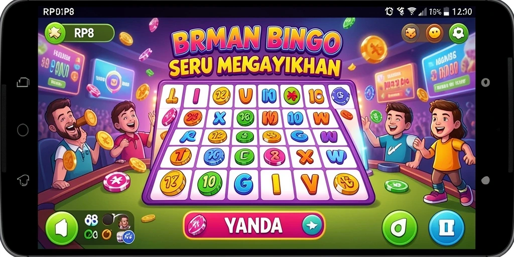 Screenshot gameplay RP8 menampilkan suasana bermain Bingo yang seru.