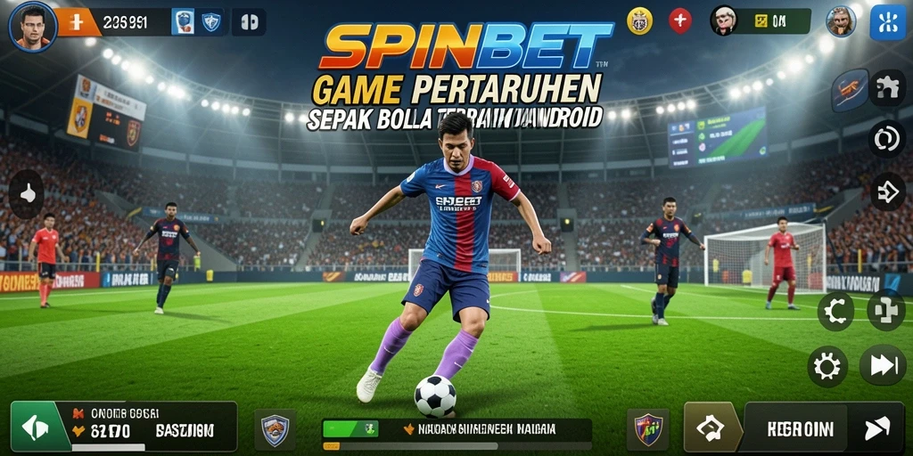 Tampilan gameplay SPINBET menunjukkan antarmuka pengguna yang menarik dan informatif.