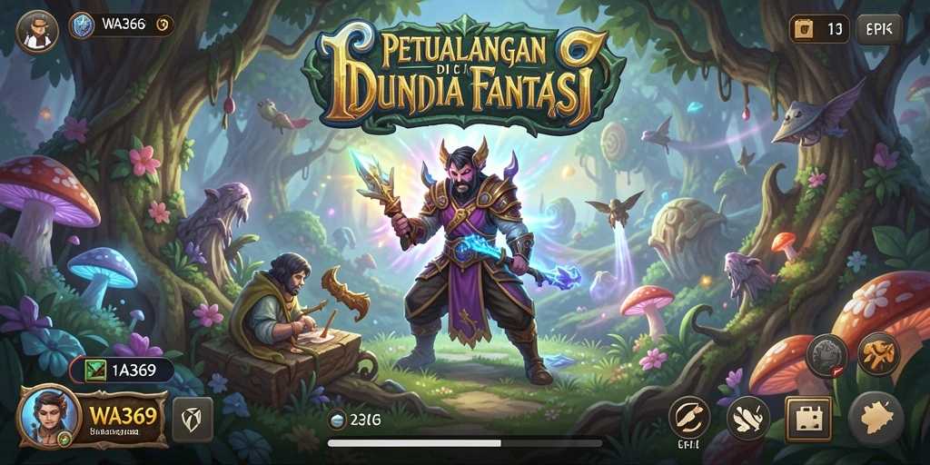 Tampilan gameplay WA369 memperlihatkan petualangan seru di dunia fantasi.