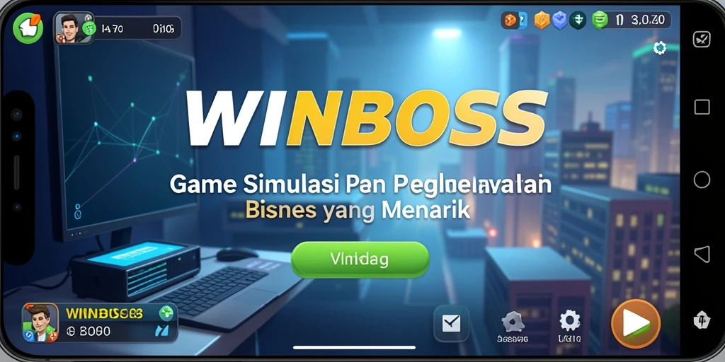 Tangkapan layar gameplay WINBOSS yang menunjukkan pengelolaan bisnis yang menarik.